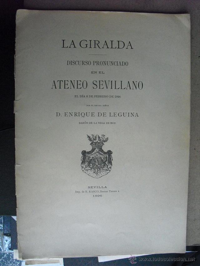Libros antiguos: 1896 LA GIRALDA   ENRIQUE DE LEGUINA - Foto 1