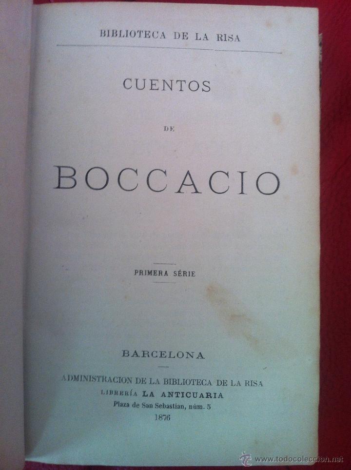 Libros antiguos: LIBRO ANTIGUO- CUENTOS BOCCACIO - BARCELONA 1876 - Foto 4