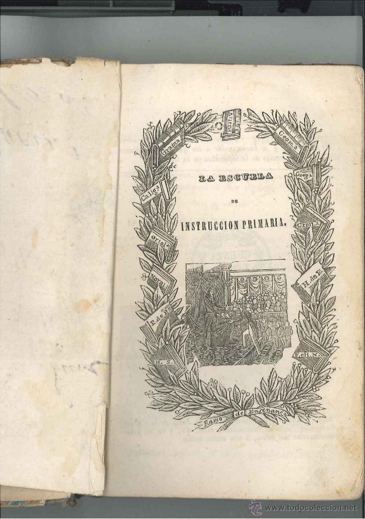 Old books: La escuela de instruccion primaria de 1850