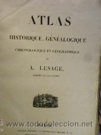 Antiquarische B&uuml;cher: Atlas historique de A. lesage  a&ntilde;o 1828