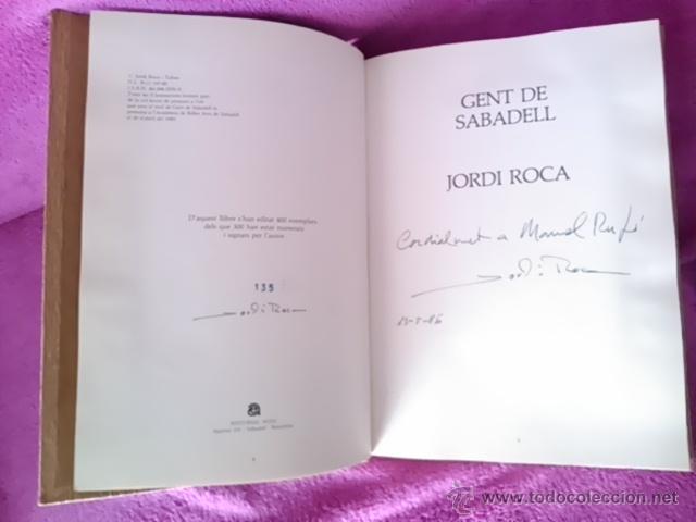 Libros antiguos: GENT DE SABADELL, JORDI ROCA 1985 - Foto 2
