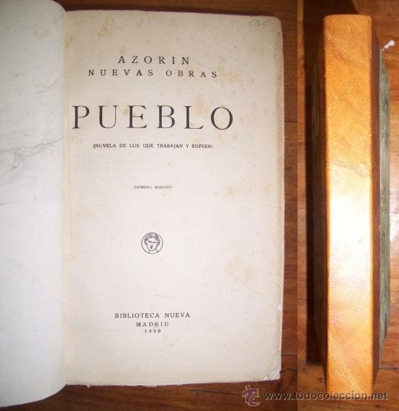 Libros antiguos: AZOR&Iacute;N. Pueblo : (Novela de los que trabajan y sufren) - Foto 1