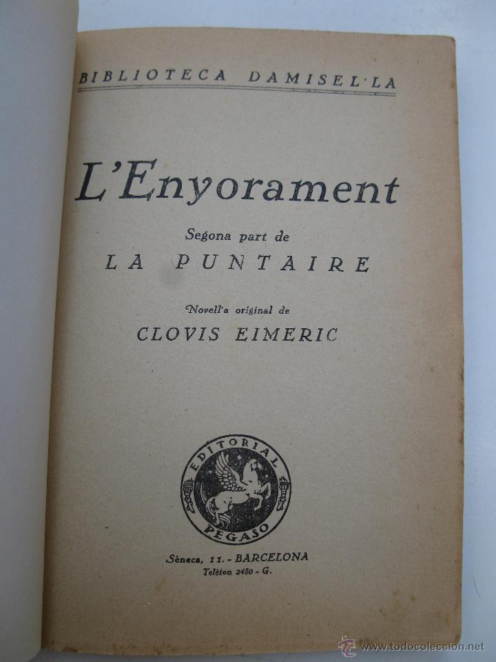 Libros antiguos: LENYORAMENT - CLOVIS EIMERIC - BIBLIOTECA DAMISEL.LA N&ordm; 7 - EDITORIAL PEGASO - EN CATAL&Aacute;N - A&Ntilde;OS 20 - Foto 2