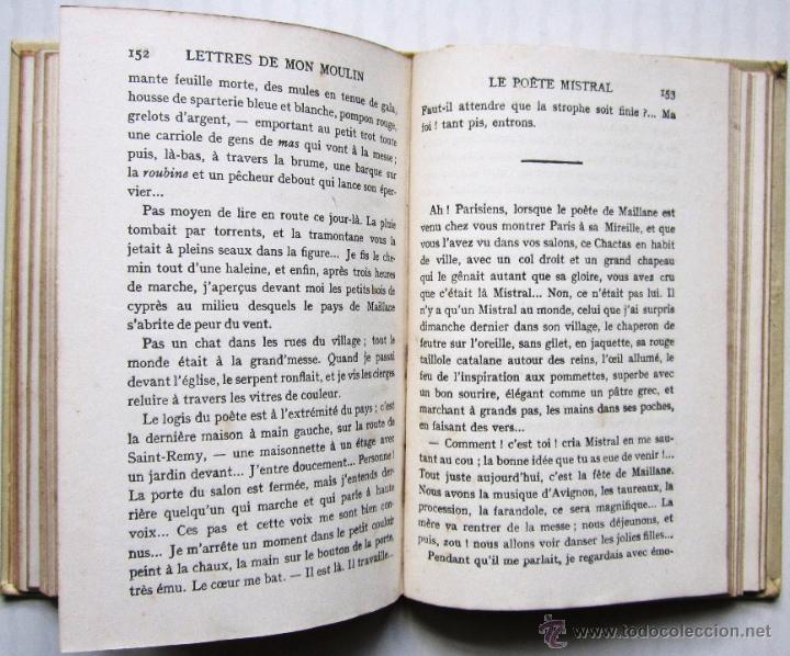 Libros antiguos: ALPHONSE DAUDET: LETTRES DE MON MOULIN. - Foto 2