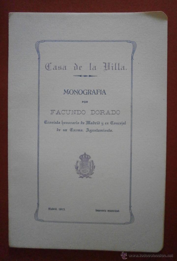 Libros antiguos: La Casa de la Villa. Monografia. Facundo Dorado - Foto 1