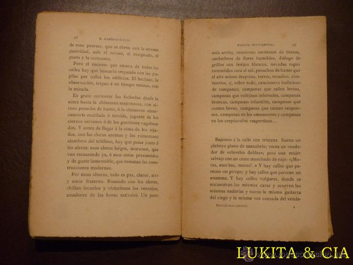Libros antiguos: MADRID SENTIMENTAL - EMILIANO RAM&Iacute;REZ ANGEL - 1907 - Foto 4