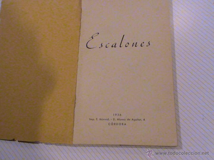 Libros antiguos: Escalones. (autor: Antonio Ortiz Villatoro) - Foto 3