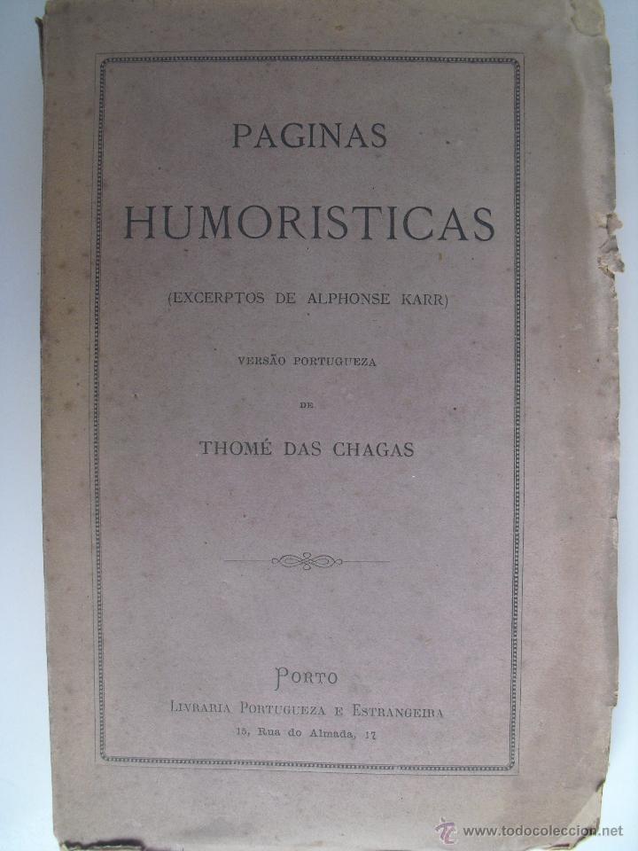 Libros antiguos: Paginas humoristicas (Excerptos de Alphonse Karr) - Foto 1