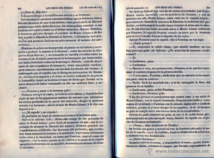 Libros antiguos: LOS HIJOS DEL PUEBLO EUGENIO SUE TOMO I IMPRENTA D. JUAN OLIVERES AÑO 1858 - Foto 9 - 43598604