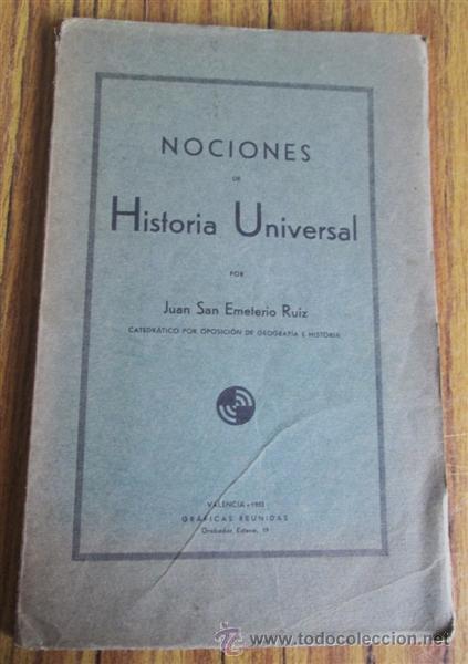 Libros antiguos: Nociones de historia universal - 1933 - Foto 1