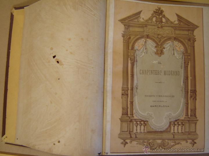 Libros antiguos: El carpintero moderno - Tomos 2 y 3 Atlas - Foto 3