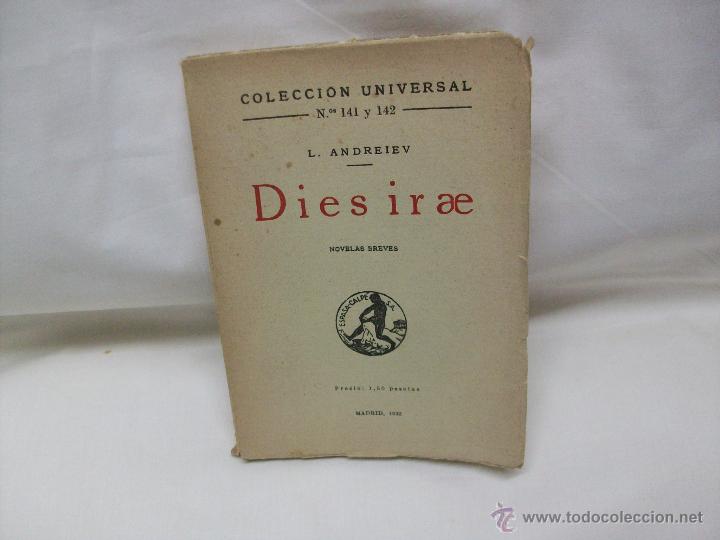 Libros antiguos: COLECCION UNIVERSAL N&ordm; 141-142-DIES IRAE-DE L.ANDREIEV-1932.