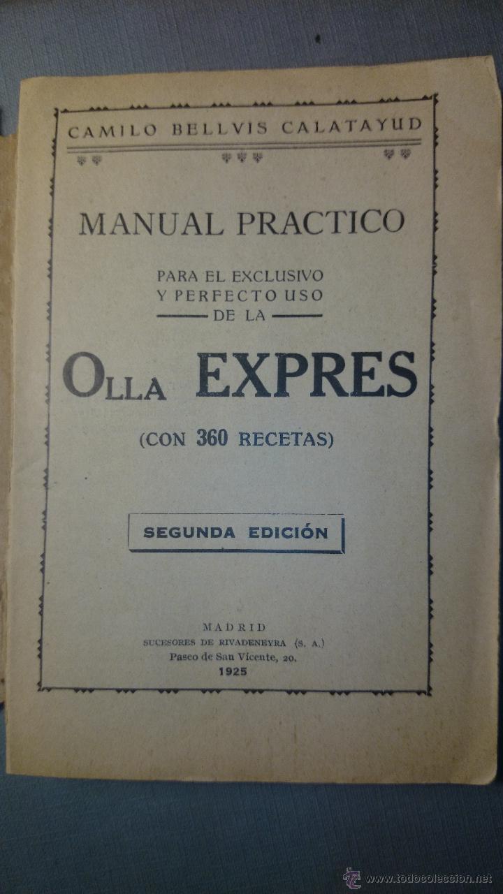 Libros antiguos: 360 F&oacute;RMULAS DE COCINA. para guisar con OLLA EXPRES. - Foto 2