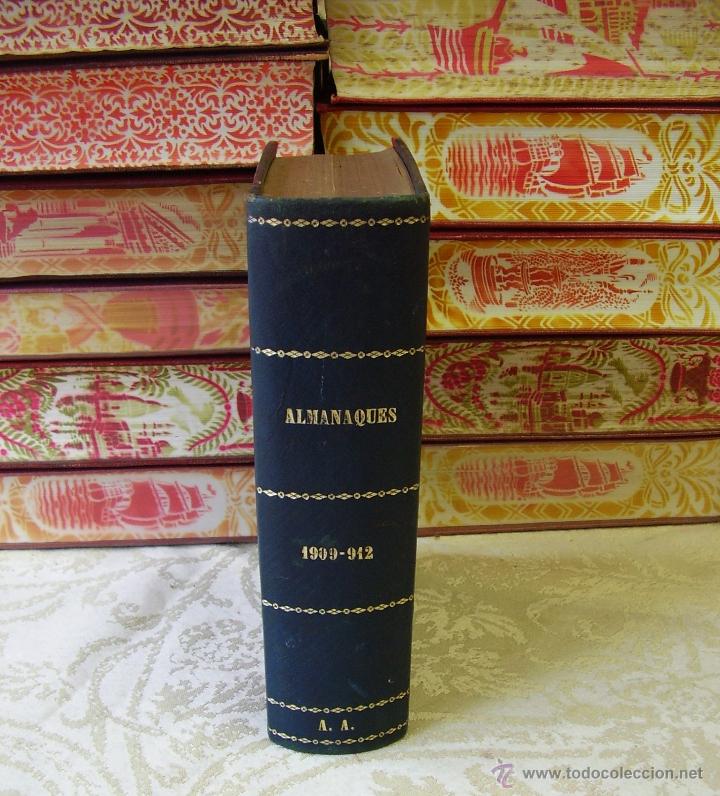 Antiquarische B&uuml;cher: ALMANAQUE del Diario de Barcelona . 1909 - 1912.  ( 4 a&ntilde;os )