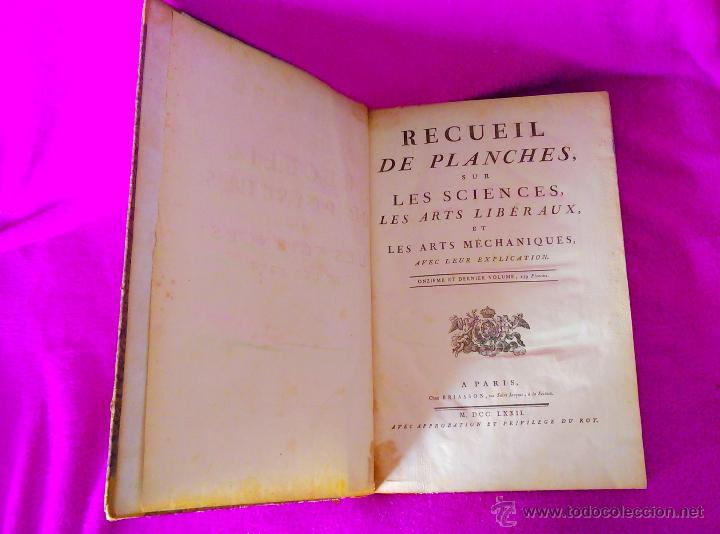 Libros antiguos: TEXTIL, RECUEIL DE PLANCHES SUR LES SCIENCIES, ALEMBERT Y DIDEROT 1772 - Foto 1