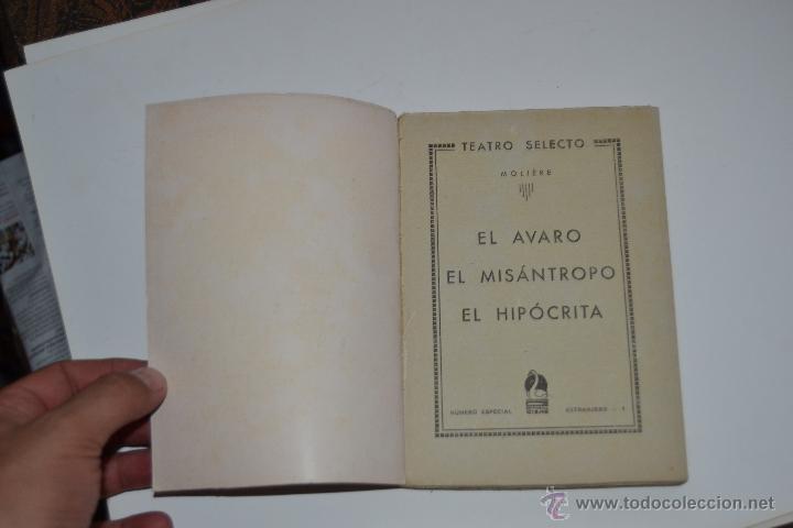Libros antiguos: El Avaro, El Mis&aacute;ntropo, El Hip&oacute;crita; Moliere; Teatro Selecto - Foto 2