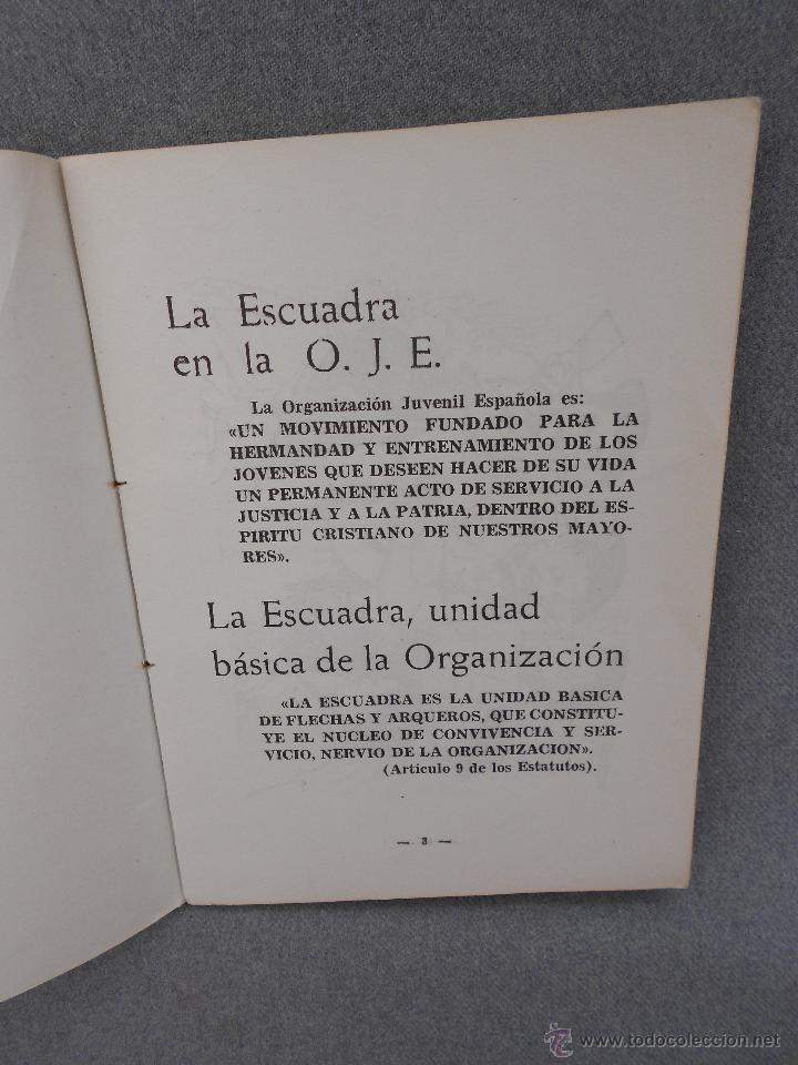 Libros antiguos: LA ESCUADRA. MANUAL DE LA O.J.E - Foto 2