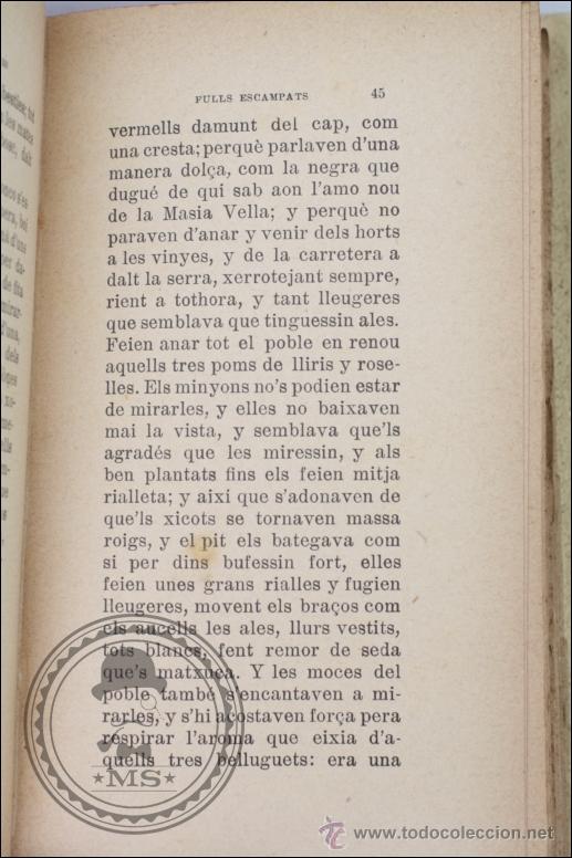 Libros antiguos: Libro en Catal&aacute;n - Fulls Escampats - Enric de Fuentes - Impresi&oacute;n E. Domenech - 1908 - Foto 4