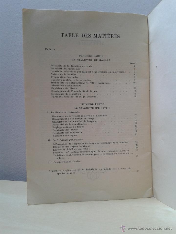 Libros antiguos: LA RELATIVIT&Eacute; DEINSTEIN. A&Ntilde;O 1924. EDOUARD HERZEN - Foto 3