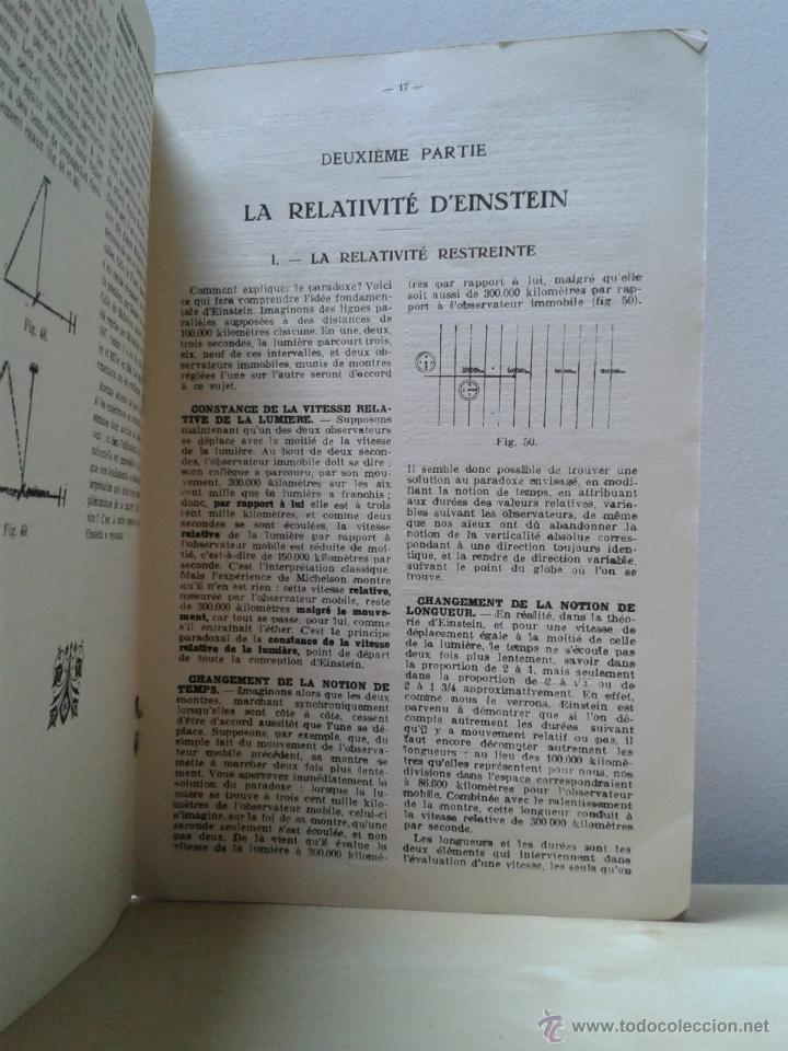 Libros antiguos: LA RELATIVIT&Eacute; DEINSTEIN. A&Ntilde;O 1924. EDOUARD HERZEN - Foto 5