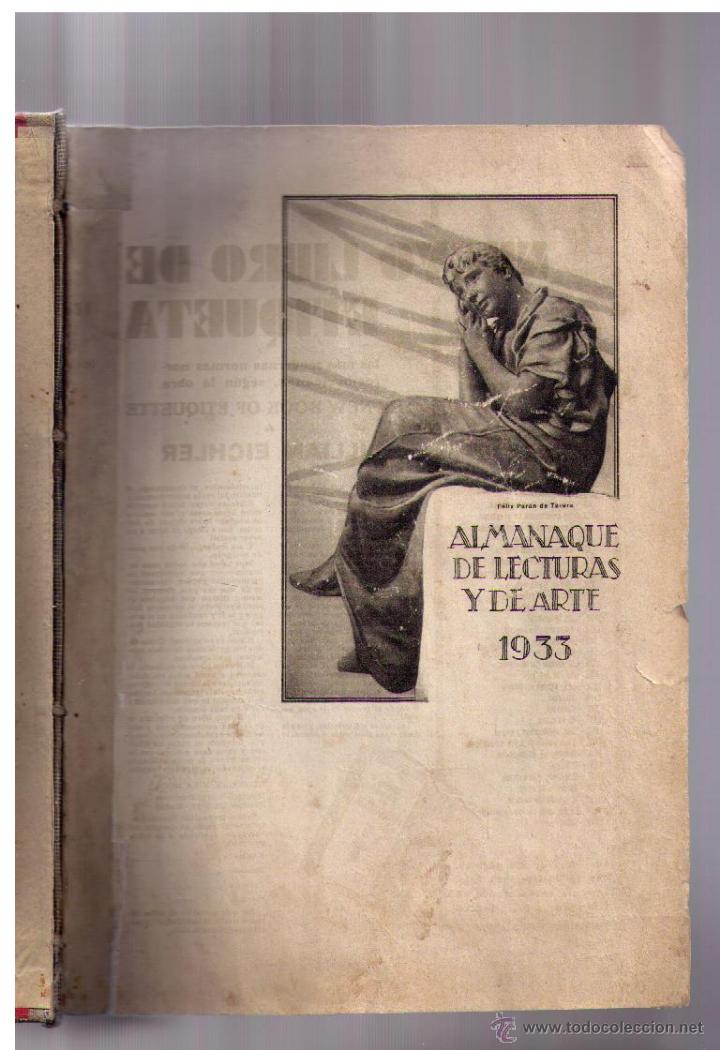 Libros antiguos: Almanaque de Lecturas y de Arte 1933, - Foto 2