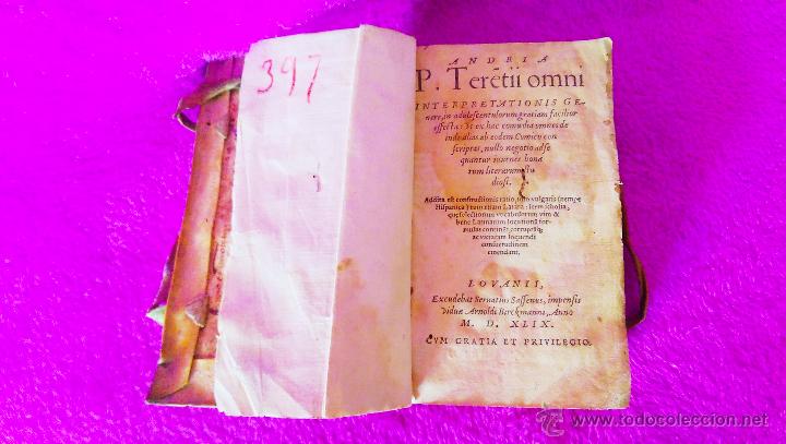 Libros antiguos: ANDRIA, PUBLIO TERENCIO 1549 - Foto 2