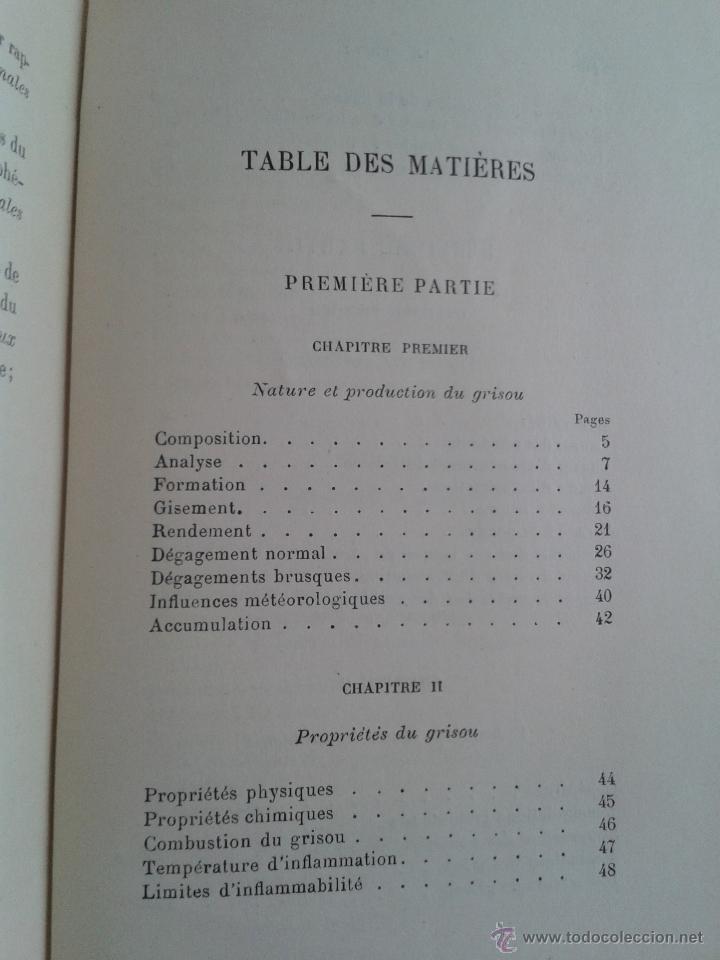 Libros antiguos: LE GRISOU. H. LE CHATELIER. - Foto 5