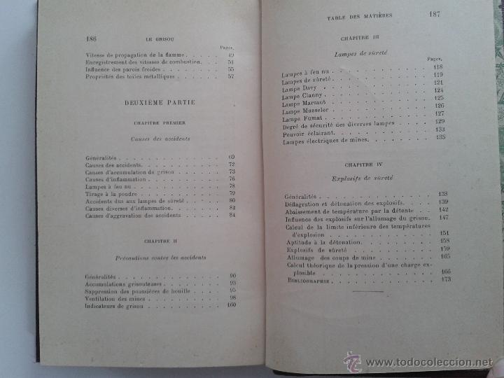 Libros antiguos: LE GRISOU. H. LE CHATELIER. - Foto 6