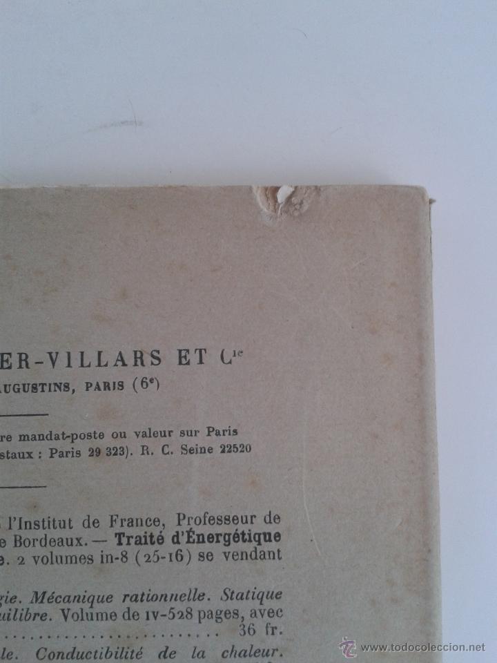 Libros antiguos: MECANIQUE STATIQUE CLASSIQUE. EMILE BOREL. A&Ntilde;O 1925 - Foto 4