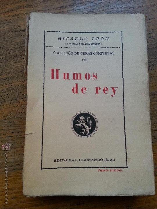 Libros antiguos: Humos de Rey (Ricardo Leon) - Foto 1