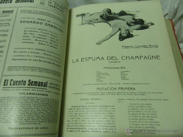 Libros antiguos: CUENTO SEMANAL, ENCUADERNADOS DE 1.907 - Foto 10