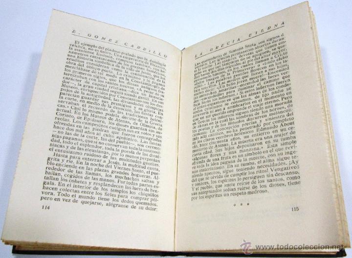 Libros antiguos: E. G&Oacute;MEZ CARRILLO: LA GRECIA ETERNA. - Foto 2