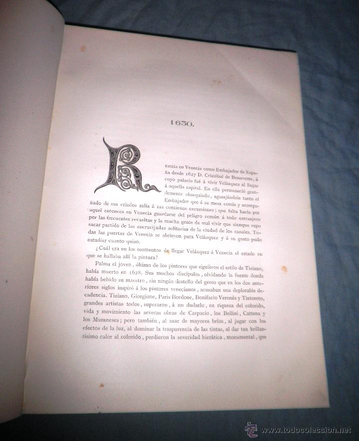 Libros antiguos: VIDA Y OBRAS DE DIEGO DE SILVA VELAZQUEZ - AÑO 1885 - G.CRUZADA VILLAAMIL - BELLOS GRABADOS. - Foto 4 - 46437989