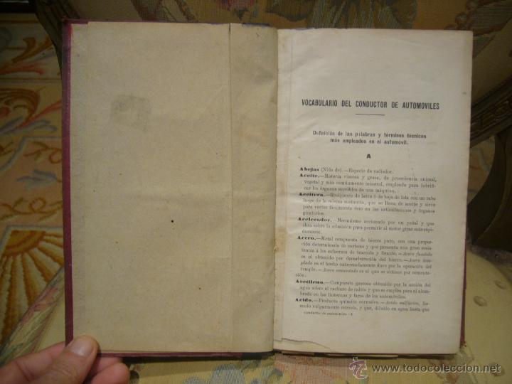 Libros antiguos: MANUAL PRACTICO DEL CONDUCTOR DE AUTOMOVILES. PROFUSAMENTE ILUSTRADO. - Foto 3