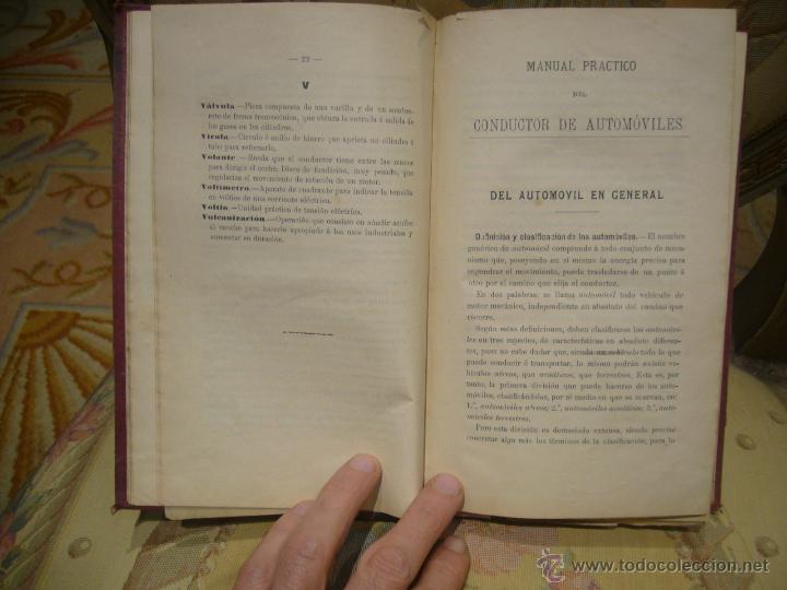 Libros antiguos: MANUAL PRACTICO DEL CONDUCTOR DE AUTOMOVILES. PROFUSAMENTE ILUSTRADO. - Foto 4