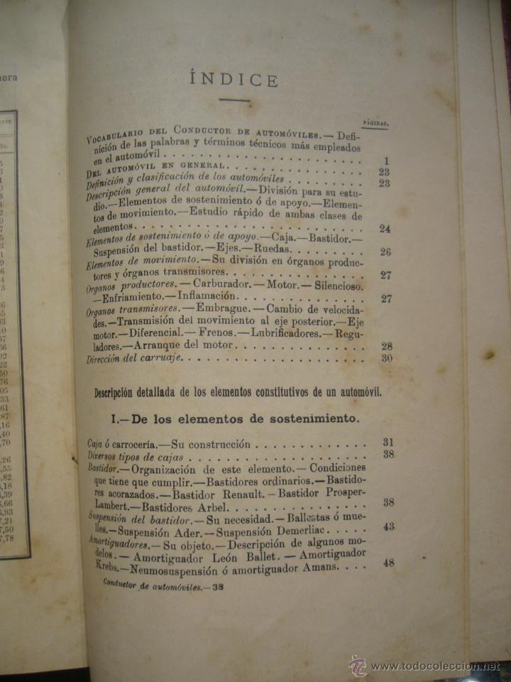 Libros antiguos: MANUAL PRACTICO DEL CONDUCTOR DE AUTOMOVILES. PROFUSAMENTE ILUSTRADO. - Foto 21
