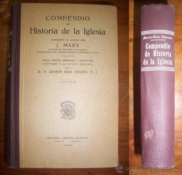 Libros antiguos: MARX, J. Compendio de historia de la Iglesia - Foto 1
