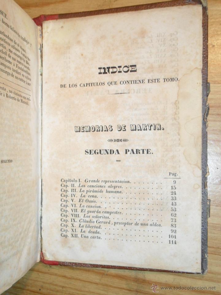 Libros antiguos: Mart&iacute;n el esp&oacute;sito (Eugenio Sue) 1846 - Foto 6