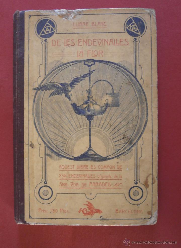 Libros antiguos: De les endevinalles La Flor. Llibre Blanc. Sra. Vda. de Paradell - Foto 1