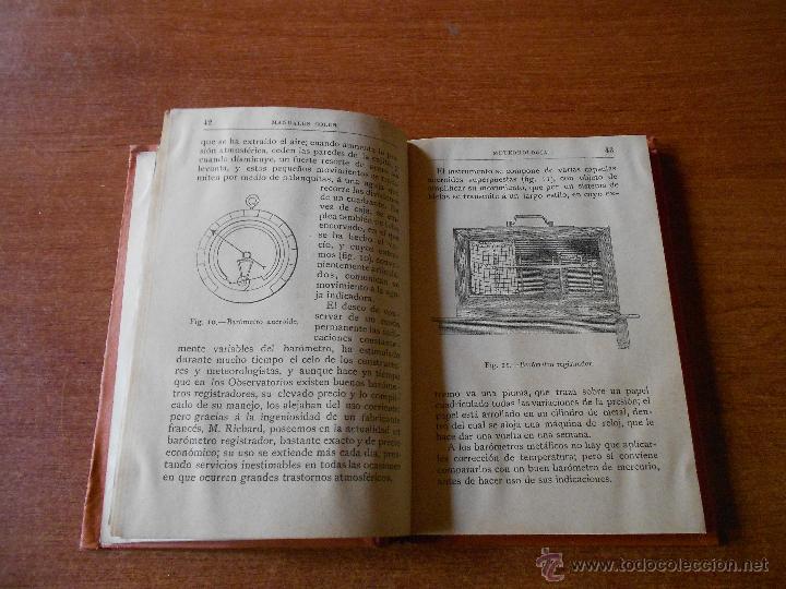 Libros antiguos: ANTIGUO LIBRO DE 1908: METEOROLOG&Iacute;A (A. ARCIMIS) - Foto 8