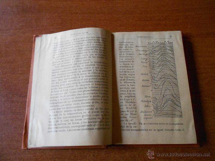 Libros antiguos: ANTIGUO LIBRO DE 1908: METEOROLOG&Iacute;A (A. ARCIMIS) - Foto 12
