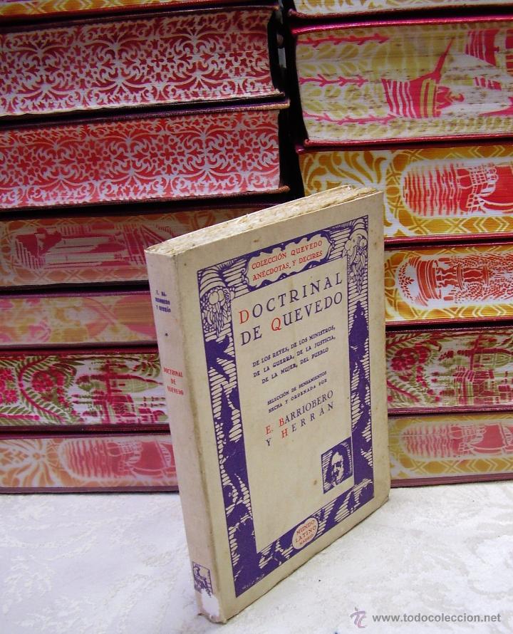 Libros antiguos: DOCTRINAL DE QUEVEDO .  Autor :  Quevedo / E. Barriobero y Herran - Foto 2