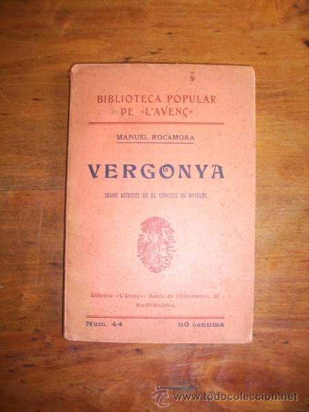 Libros antiguos: ROCAMORA, Manuel. Vergonya - Foto 1