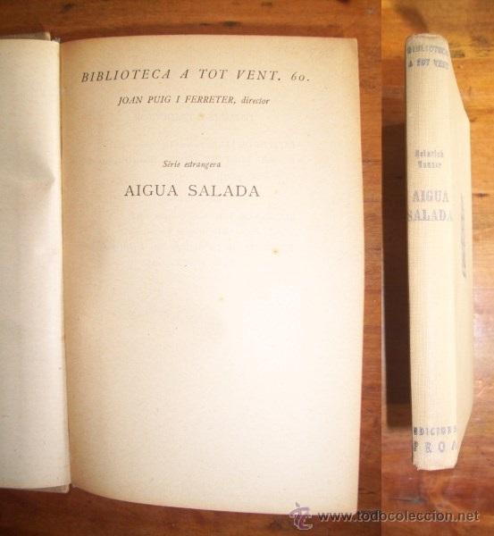 Libros antiguos: HAUSER, Enric. Aigua Salada - Foto 1