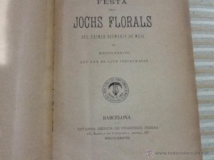 Libros antiguos: Jochs florals , 1888 - Foto 4
