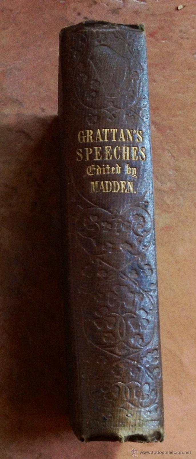 Libros antiguos: GRATTAN&acute;S SPEECHES, EDITED BY MADDEN. 1854 - Foto 1