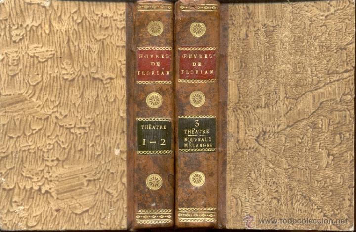 Libros antiguos: TH&Eacute;ATRE de M. FLORIAN - 2 tomos - A&ntilde;o 1799 - Foto 1