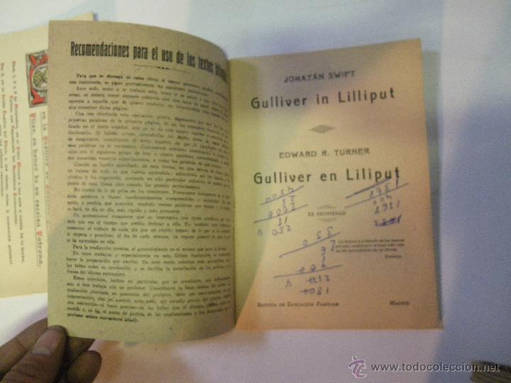 Libros antiguos: NUEVA COLECCION DE NOVELAS BILINGUES ,,, GULLIVER - Foto 2