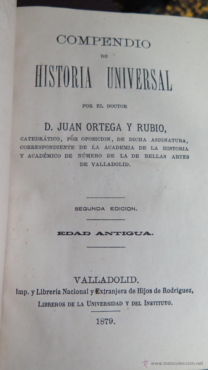 Libros antiguos: 1879.- COMPENDIO DE HISTORIA UNIVERSAL. JUAN ORTEGA - Foto 2
