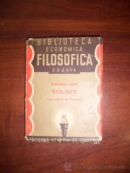 Libri antichi: VOLNEY, Conde de. Las ruinas de Palmira